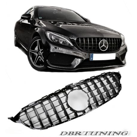 Sport grill Mercedes GTR look W205 14-18 black - DBRTUNING