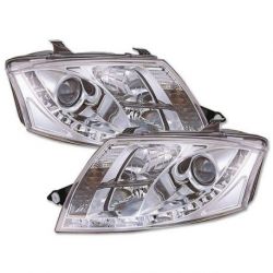 Paire de feux phares Daylight Led VW Golf 4 de 98-03 chrome